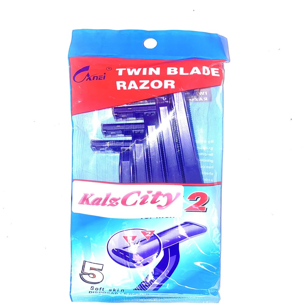 5 Pack Twin blade disposable razors