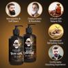 Perfecto Beard Wash & Beard Conditioner Set with Argan and Jojoba Oils - Strengthens and Softens - Natural Sandalwood Scent view 3