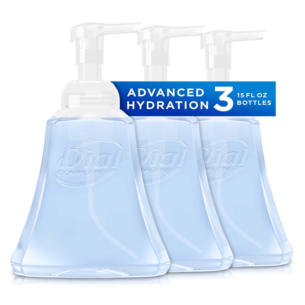 Dial Complete Anti-Bacterial Advanced Hydration Foaming Hand Wash, Spring Water, 45 fl oz (3-15 fl oz bottles)