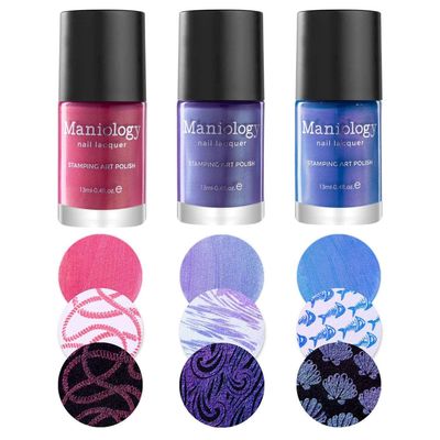 Maniology Sandy Beach Duochrome Stamping Polish Set | Summer-Themed Colors