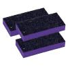 PrettyClaw | 25pc Mini Disposable Nail Buffer Blocks 80/80 Buffing Sanding Nail File (Purple/Black) + Free 80/80 Zebra Nail File view 2