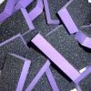 PrettyClaw | 25pc Mini Disposable Nail Buffer Blocks 80/80 Buffing Sanding Nail File (Purple/Black) + Free 80/80 Zebra Nail File view 3