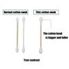 Thick Cotton Swabs,XL Size Natural Bamboo Cotton Buds 3 pack view 2