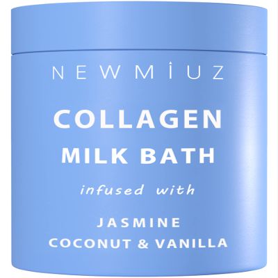 Creamy Coconut Collagen Milk Bath Soak Powder Moisturize & Soften Skin Vanilla Jasmine Luxury Spa Bubble Bath Salt Mother's Birthday Christmas Relaxation Gifts for Women Perfect Stocking Stuffers