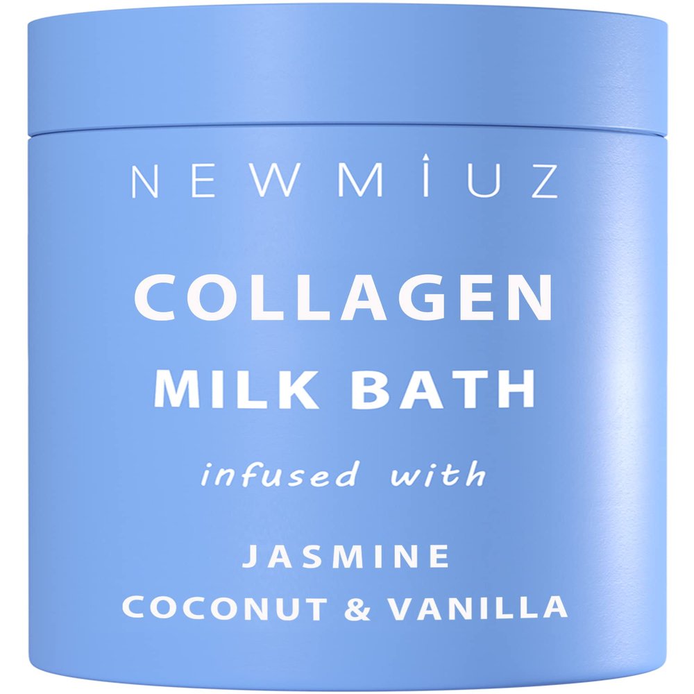 Creamy Coconut Collagen Milk Bath Soak Powder Moisturize & Soften Skin Vanilla Jasmine Luxury Spa Bubble Bath Salt Mother's Birthday Christmas Relaxation Gifts for Women Perfect Stocking Stuffers