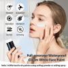 Go Ho Cream-Blendable Clown White Face Paint Stick,Full-coverage Waterproof Face Body Paint for Halloween Cosplay Jokester Zombie Vampire Skeleton Clown SFX Makeup,White Eye Black Stick view 4