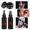 BOBISUKA 3PCS Halloween Fake Blood Makeup Kit - Coagulated 1.41oz + Spray 1.76oz + Dripping 1.76oz, Realistic Washable SFX Makeup for Zombie Monster Mouth Clothes Dress Up view 2