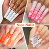 600PCS Square Nail Tips Full Cover, 3XL Clear Nail Tips for Acrylic Nails Professional, XXXL Full Cover Nails Tips No C Curve, Extra Long Tapered Square Fake Nails for Salons Home DIY 12 Sizes view 3