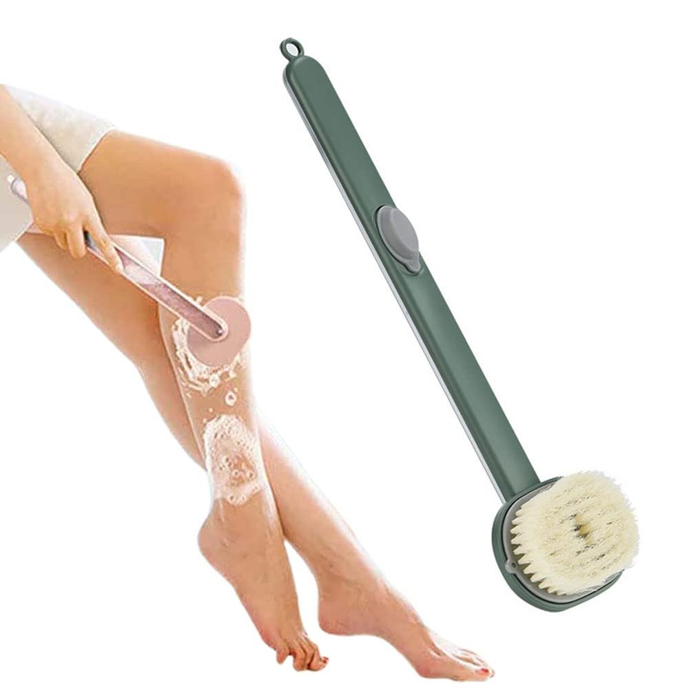 Shower Brush, Long Handle Shower Scrub Brush, Long Handle Bathroom Massage Cleaning Brush, Soap Dispenser Back Brush for Shower Brush