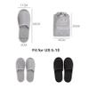 haozaikeji Portable Slippers Foldable Flat Spa Slipper Flight Trip Shoes Home Guest Cotton Slipper Open Toe Hotel Shoe with Storage Bag view 4