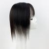 2.76"x 3.94"Injected Skin Base Topper with Air Bangs Remy Human Hair 20inch Natural Skin Scalp 4D Fringe for Women Hide White Hair view 3