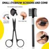 8 In 1 Eyebrow Grooming Kit, Multipurpose Exfoliating Dermaplaning Tool, Male And Female Facial Razor Facial Trimming Razor Eyebrow Brush Scissors Tweezers Tool view 4