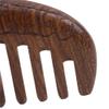 SALONED Wooden Wide-Tooth Comb Double-Sided Carved Hair Massage Comb For Women Travel Home(Dark Brown) view 4