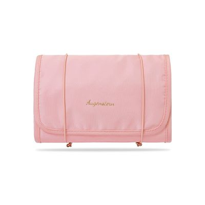 4-in-1 Hanging Travel Toiletry Bag Organizer, Hanging Travel Toiletry Bag for Travel, Cosmetic Travel Bag, Bathroom Bag, Removable Makeup Bag Foldable Cosmetic Organizer for Shampoo, Toiletries Pink