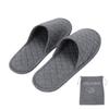 haozaikeji Portable Slippers Foldable Flat Spa Slipper Flight Trip Shoes Home Guest Cotton Slipper Closed Toe Hotel Shoe with Storage Bag view 2