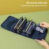 4-in-1 Hanging Travel Toiletry Bag Organizer, Hanging Travel Toiletry Bag for Travel, Cosmetic Travel Bag, Bathroom Bag, Removable Makeup Bag Foldable Cosmetic Organizer for Shampoo, Toiletries Blue view 4