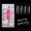 550 PCs XXL Tarpered Square Nail Tips,SITELENABY Ultra-thin Half Cover Clear Square Nail Tips False Artificial Nails Tips 11 Sizes with Box (Tapered Square French Tips) view 1