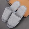 haozaikeji Portable Slippers Foldable Flat Spa Slipper Flight Trip Shoes Home Guest Cotton Slipper Open Toe Hotel Shoe with Storage Bag view 2