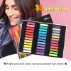 Joyeee 36 Color Hair Chalks, Blue Hair Chalk, Deluxe Black Green Brown Gray Red Orange Yellow Blonde Purple Pink Hair Chalk, Night Before Christmas Gifts for Daughter, Friends and Sister, Toxin-Free view 2