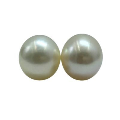 12.60 MM Size AA Luster Loose Pearl Cream Color Near RoundOval Shape Pearl Beads Natural South Sea Pearl