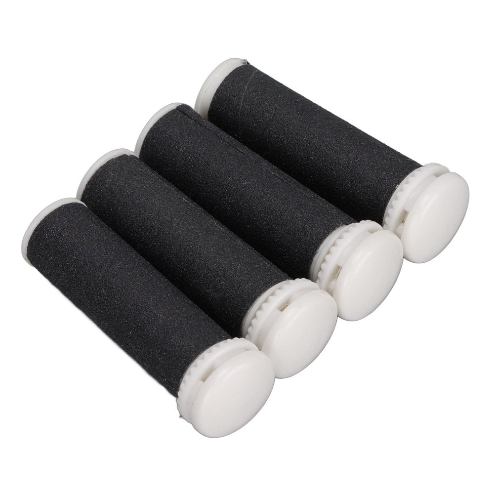 4 Pakck Feet Pedicure Kit Refill Rollers, Foot File Replacement Roller Head, Electric Foot File Replacement Head, Callus Remover Head, for Feet Pedicure Tool, Black