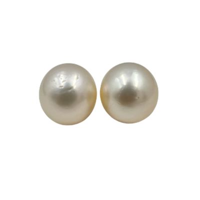 13.25 MM (Approx.) Size AA Luster Loose Pearl Cream Color Button Shape Pearl Beads Natural Real South Sea Pearl Personalize Gift