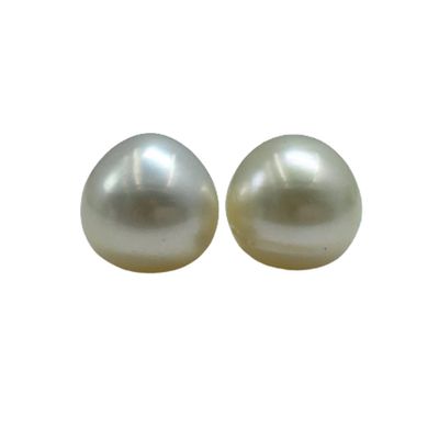11.30 MM (Approx.) Size AA Luster Loose Pearl Cream Color Button Shape Pearl Beads Natural Real South Sea Pearl Personalize Gift
