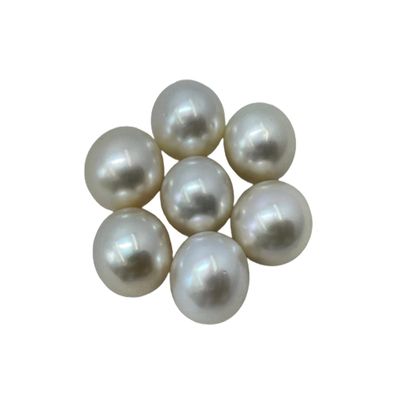 11-11.5 MM Size AA Luster Loose Pearl Cream Light Golden Color Oval Shape Pearl Beads Natural South Sea Pearl