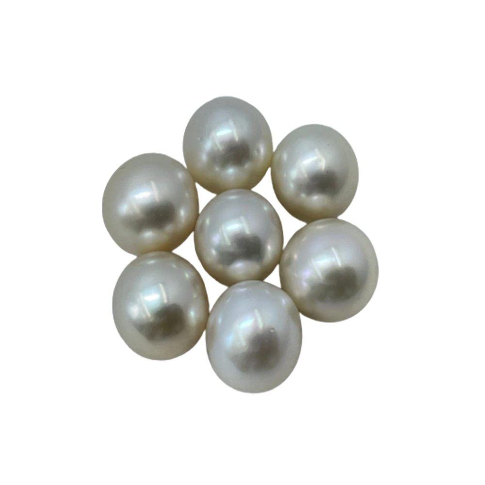 11-11.5 MM Size AA Luster Loose Pearl Cream Light Golden Color Oval Shape Pearl Beads Natural South Sea Pearl
