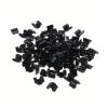 AS 100Pcs Hair Ties DIY Glue-on Plastic Connectors Tools Rubber Hair Band Link Buckles Add A Charm On Hairbands D715 (Color : BK-S) view 1