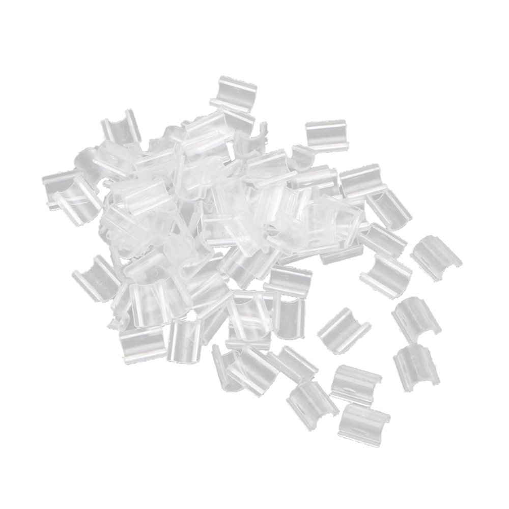 AS 100Pcs Hair Ties DIY Glue-on Plastic Connectors Tools Rubber Hair Band Link Buckles Add A Charm On Hairbands D715 (Color : CL-L)