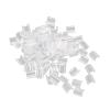 AS 100Pcs Hair Ties DIY Glue-on Plastic Connectors Tools Rubber Hair Band Link Buckles Add A Charm On Hairbands D715 (Color : CL-L) view 1