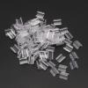AS 100Pcs Hair Ties DIY Glue-on Plastic Connectors Tools Rubber Hair Band Link Buckles Add A Charm On Hairbands D715 (Color : CL-L) view 3