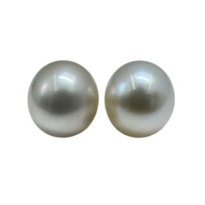 10.80 MM Size (Approx.) AA Luster Loose Pearl Cream Color Oval Shape Pearl Beads Natural Real South Sea Pearl Personalize Gift