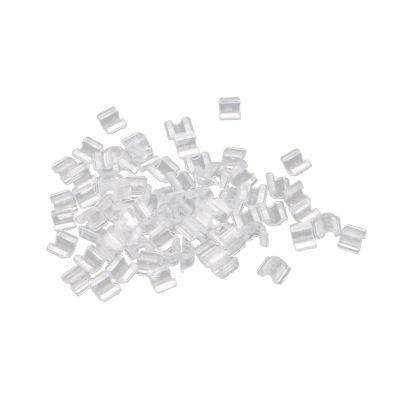 AS 100Pcs Hair Ties DIY Glue-on Plastic Connectors Tools Rubber Hair Band Link Buckles Add A Charm On Hairbands D715 (Color : CL-S)
