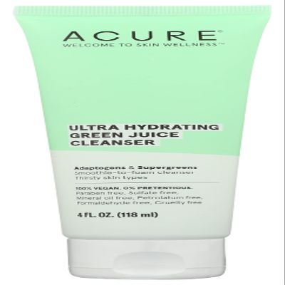 Acure Ultra Hydrating Green Juice Cleanser, Paraben Free, Vegan, 4 Fluid Ounce (Pack of 1)