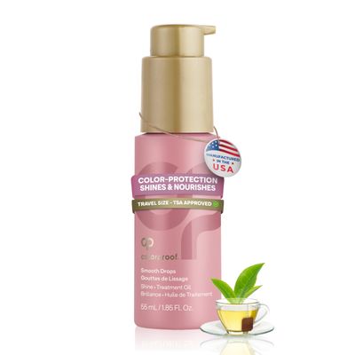 Colorproof Smooth Drops 1.86 Fl. Oz. Clear, Non-Greasy Anti-Frizz Hair Drops with a Frizz Elimination and Humidity-Resistant Formula, and Color Protection, White Tea Scent