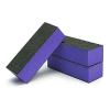 PrettyClaw 12pc Disposable Mini Nail Buffer Block Nail Manicure Pedicure Kit 60/60/100 Black Grit Purple Buffing Sanding Blocks Nail File 3 Sided (Includes Free 80/80 Mini Zebra Nail File) view 2