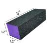 PrettyClaw 12pc Disposable Mini Nail Buffer Block Nail Manicure Pedicure Kit 60/60/100 Black Grit Purple Buffing Sanding Blocks Nail File 3 Sided (Includes Free 80/80 Mini Zebra Nail File) view 4