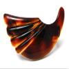 French Large 3.5 Inch Long Horn Shape Hair Barrette Durable Celluloid Tortoise Shell Hair Clip Made In France U13 view 1