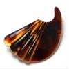 French Large 3.5 Inch Long Horn Shape Hair Barrette Durable Celluloid Tortoise Shell Hair Clip Made In France U13 view 3