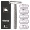 Henson Shaving Razor - Aluminum Double Edge Safety Razor with 5 Spare Blades - 30 Angled Precision With Superior Blade Rigidity- Reusable Single Blade Razors For Men and Women - Mild Aggression view 1