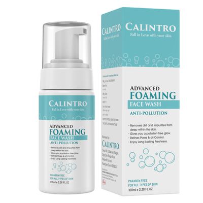Calintro Anti-pollution Foaming Face Cleanser for Removes Dead Skin cell, Reduces Dark Spot, Refines Pores & Oil Control and Get Optimum Nourishment Skin (3.38 Fl Oz) (1)