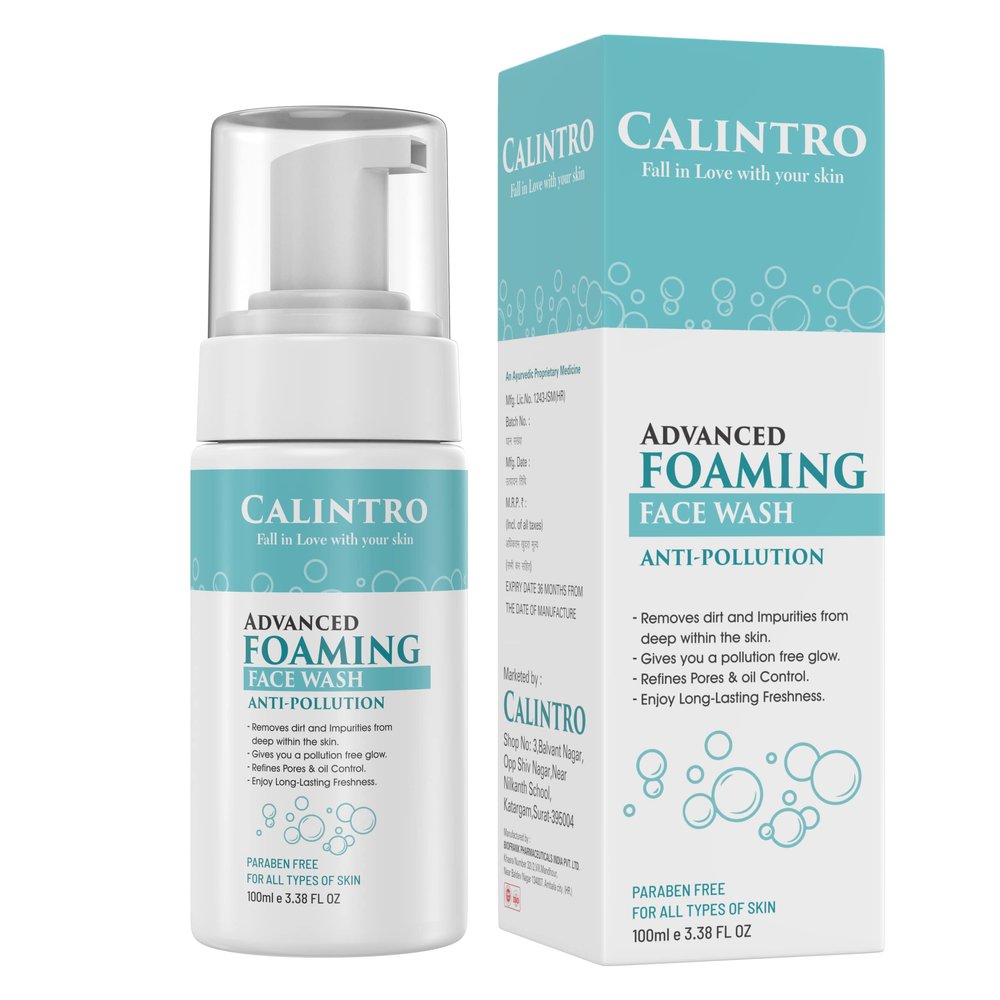 Calintro Anti-pollution Foaming Face Cleanser for Removes Dead Skin cell, Reduces Dark Spot, Refines Pores & Oil Control and Get Optimum Nourishment Skin (3.38 Fl Oz) (1)