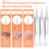 Pimple Popper Tool Kit, IUMAKEVP 15 PCS Professional Stainless Steel Blackhead Remover Comedone Extractor Tools for Removing Zit on Face - Acne Removal Kit with Metal Case (Silver) view 2