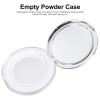 Lurrose Loose Powder Containers Loose Powder Container with Puff, 2pcs Reusable Makeup Powder Case Plastic Cosmetic Jar DIY Travel Powder Bottle (Silver) Travel Powder Container view 3