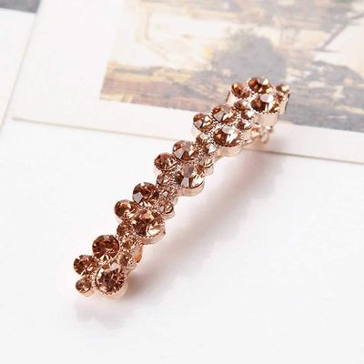 Fashion 5 Colors Crystal Pearl Hair Clips Elegant Women Barrettes Hairpins Hairgrips Headwear Hair Accessories (Color : D)