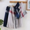 2-Pcs Cotton Men's Spa Wrap Towel Bath Towel with Snap Closure Women Lightweight Adjustable Body Wrap for Spa,Blue Plaid,One Size view 4