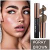 2PCS Peel Off Tattoo Eyebrow Gel,Long Lasting Waterproof Eyebrow Tattoo Makeup,Natural Elegant Eyebrow Tattoo Peel Off for Woman Girls - Gray Brown view 2