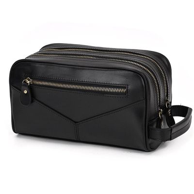 Feilx Leather Travel Dopp Kit Toiletry Bag Men Shaving Women and Mens Case Bags Organizer Bathroom Shaving kit (Color : C, Size : 25x11.5x14cm)